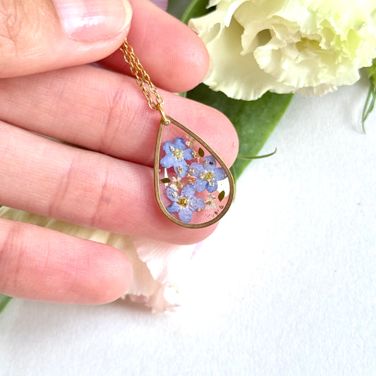 Forget Me Not garden Necklace