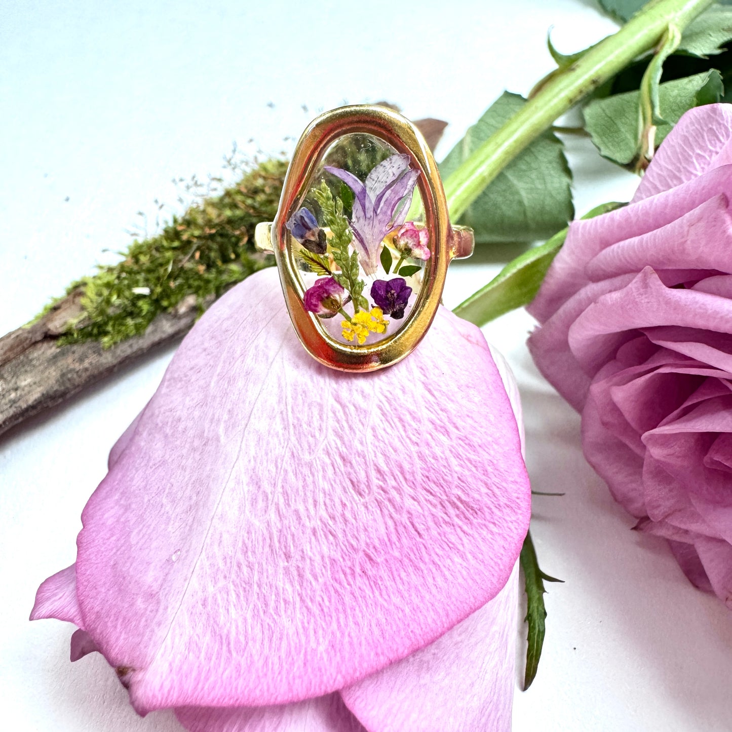 Lilac Cornflower Ring