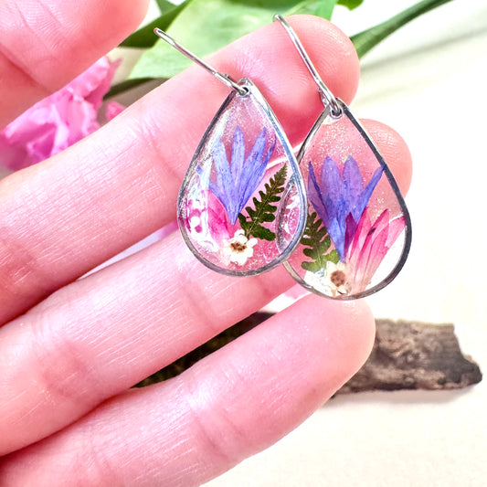 Waxflower and Fern Earrings