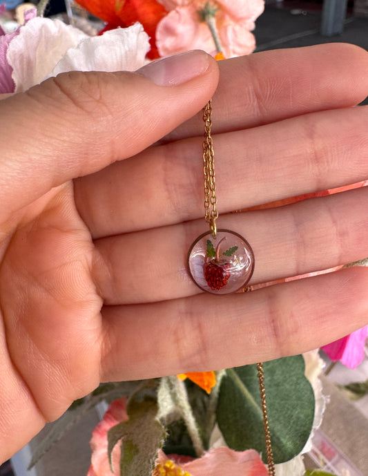 Tiny Strawberry Necklace