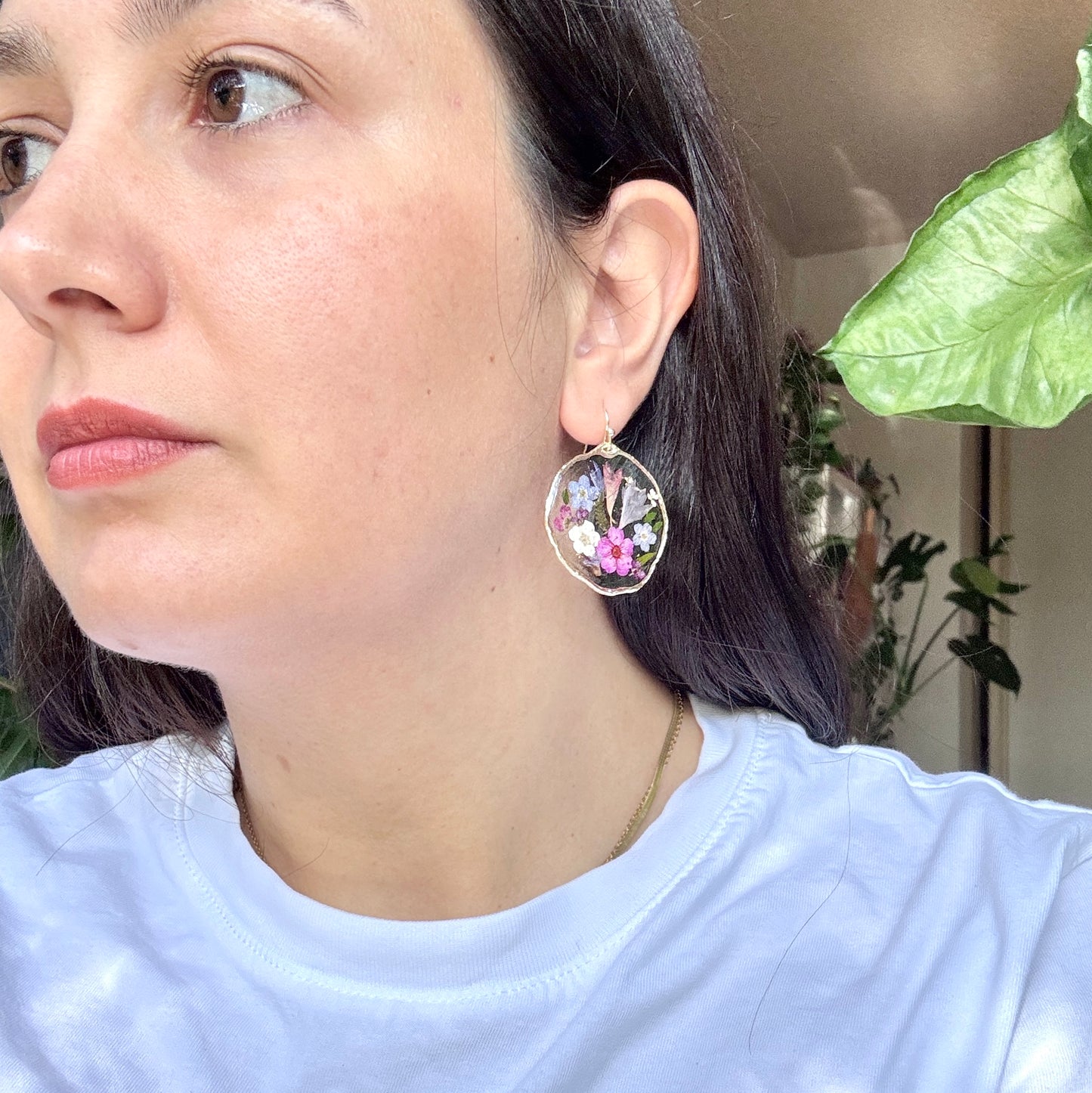 Golden Garden Big Earrings