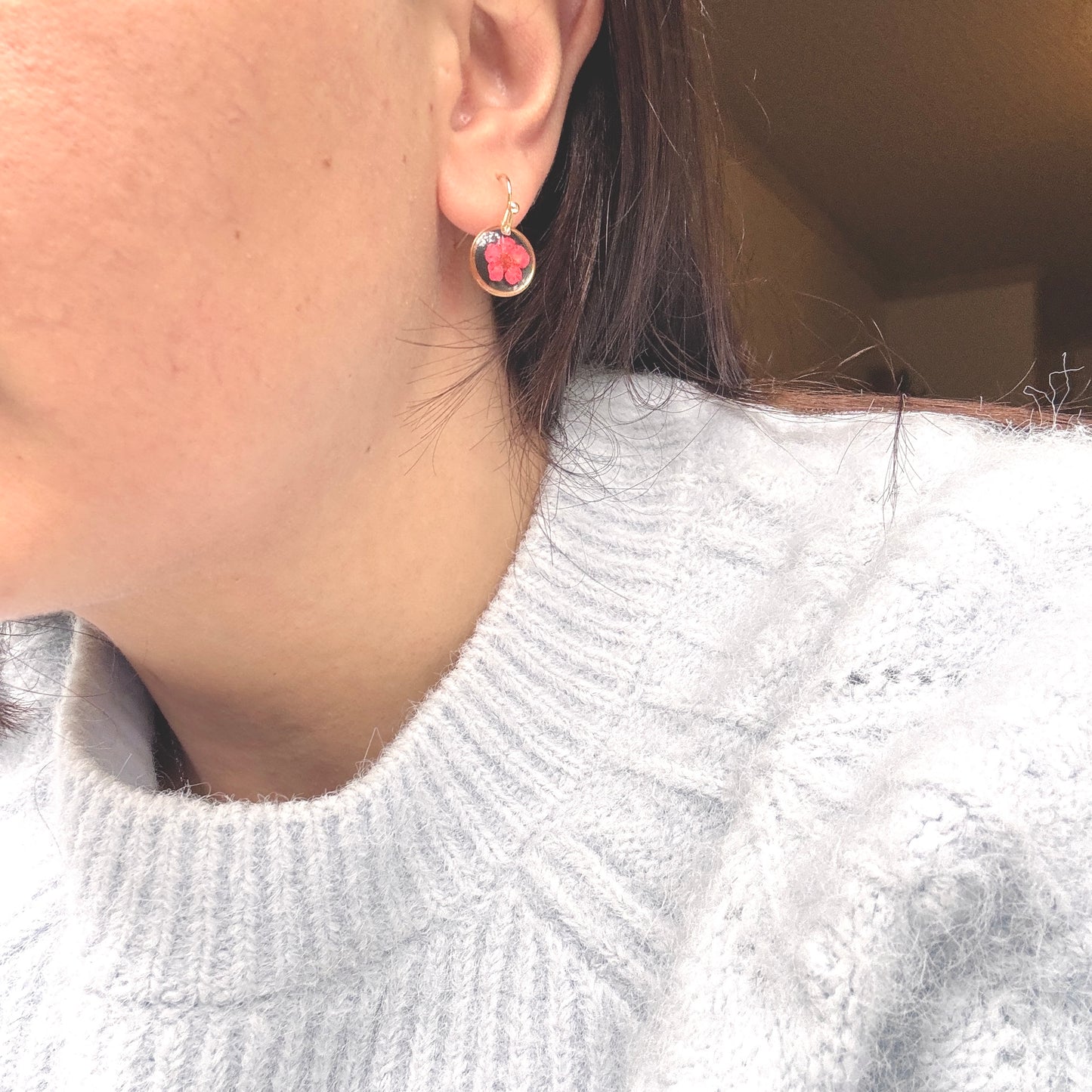 Plum bloosom earrings