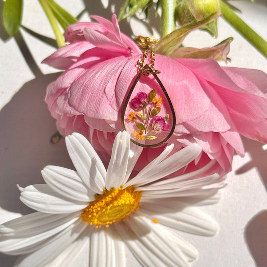 Rose Teardrop Necklace