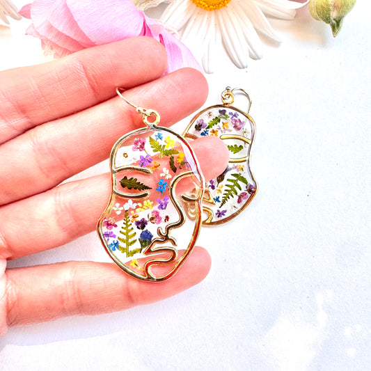 Abstract Face Big Earrings