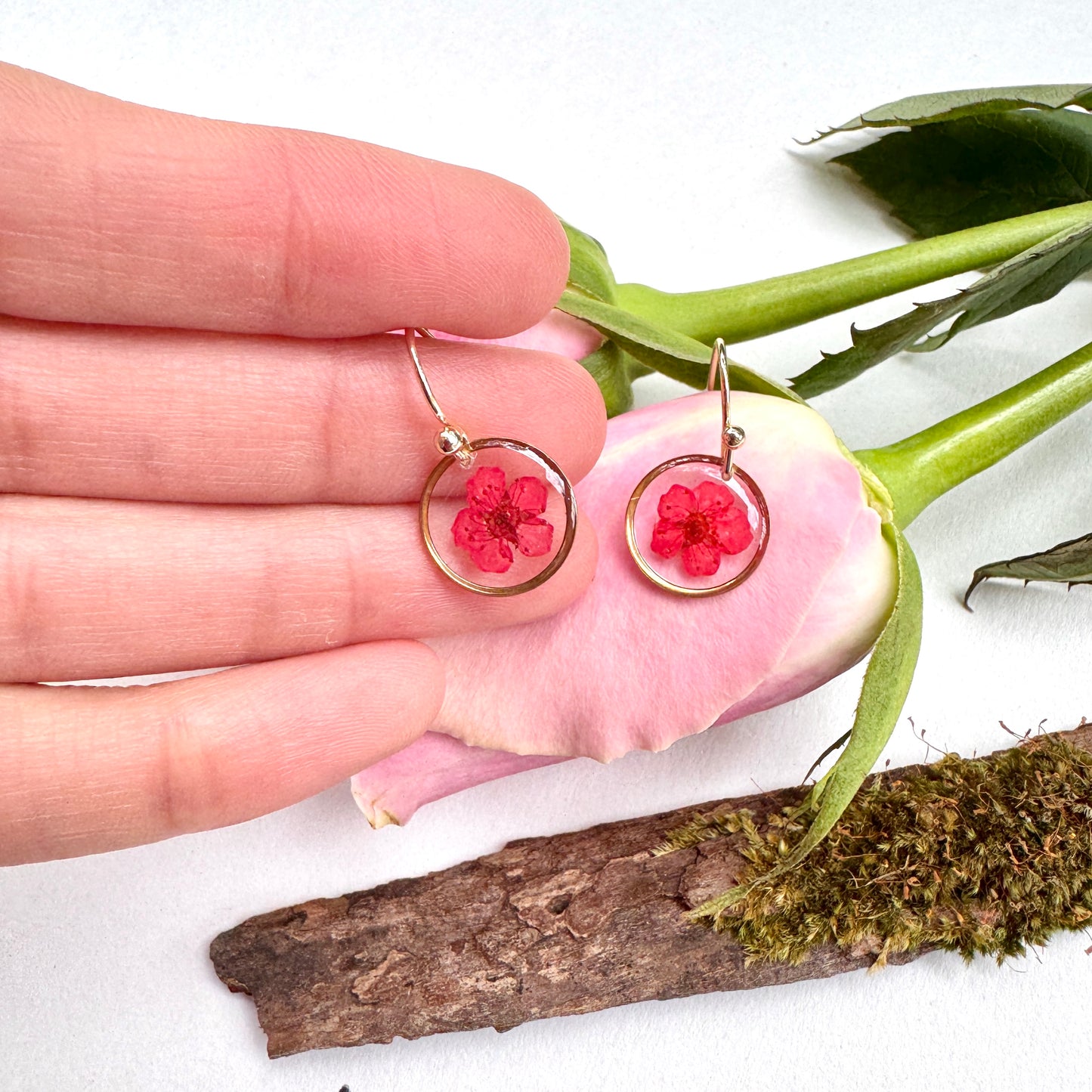 Plum bloosom  earrings