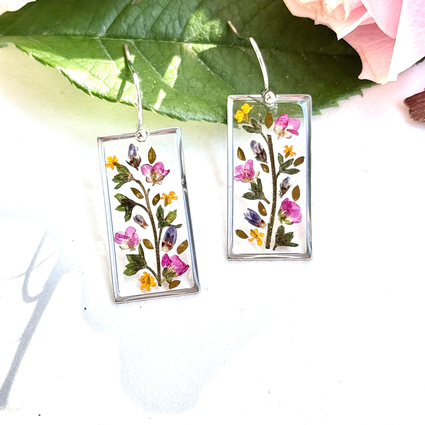 Silver Tree Big Earrings