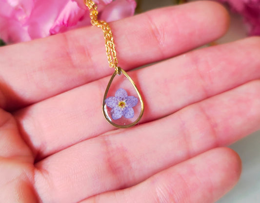 Forget Me Not flower Necklace