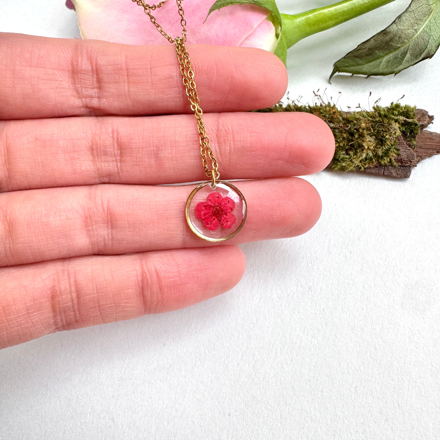 Plum bloosom necklace