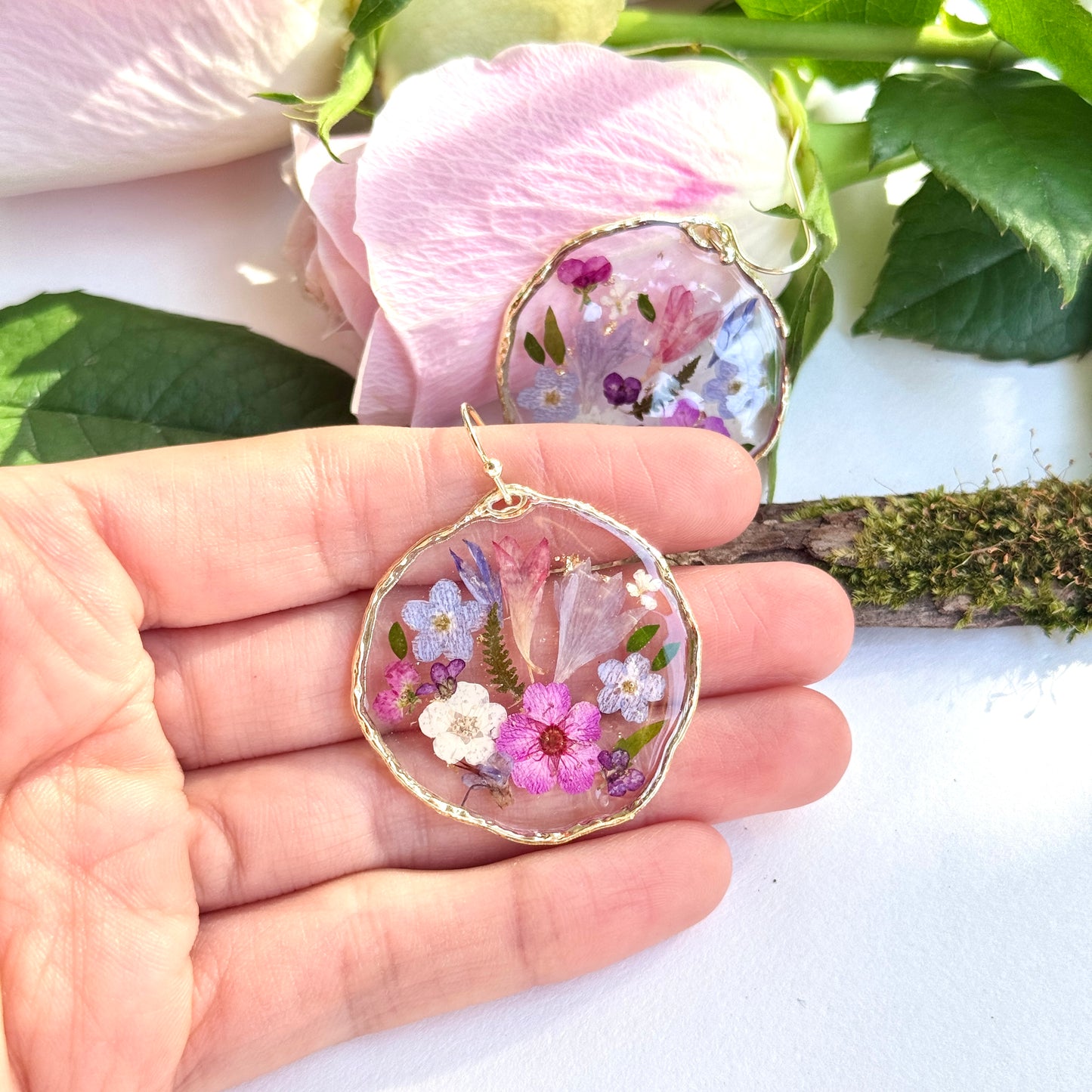 Golden Garden Big Earrings