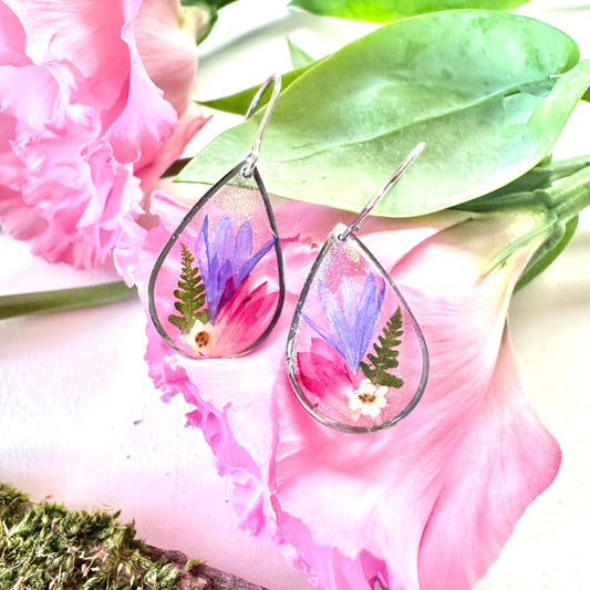 Waxflower and Fern Earrings