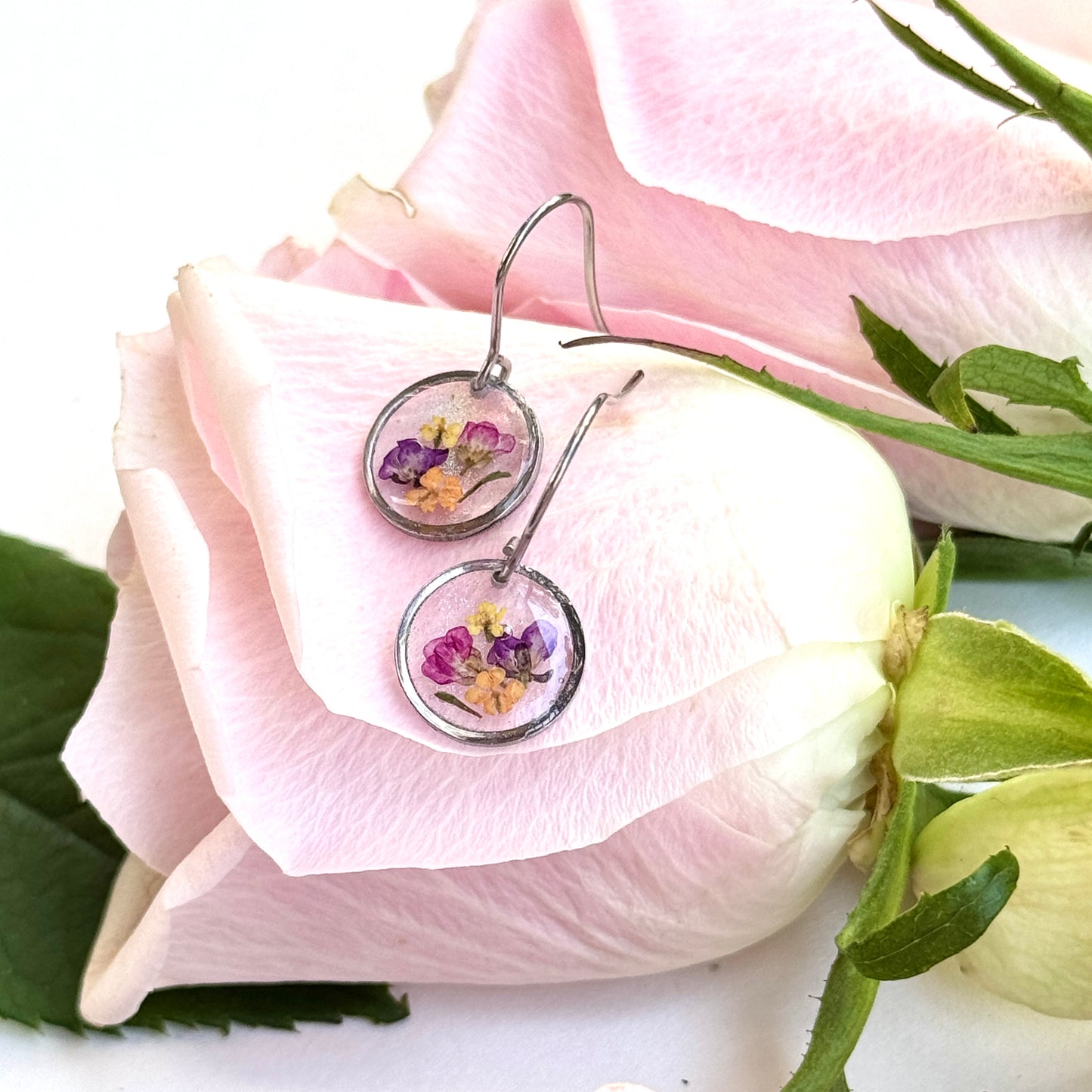 Lobularia Small silver Earrings