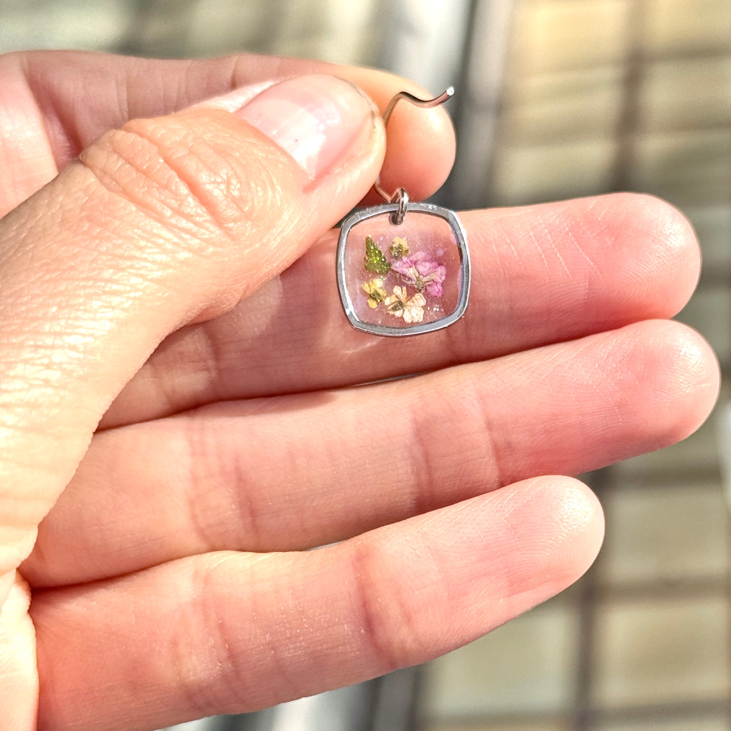 Small silver Holo Earrings