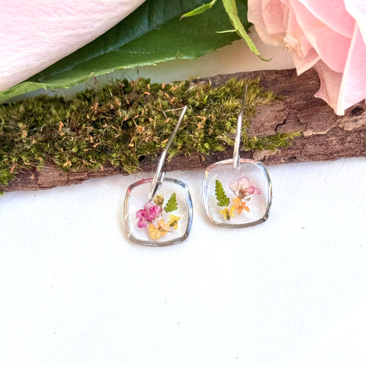 Small silver Holo Earrings
