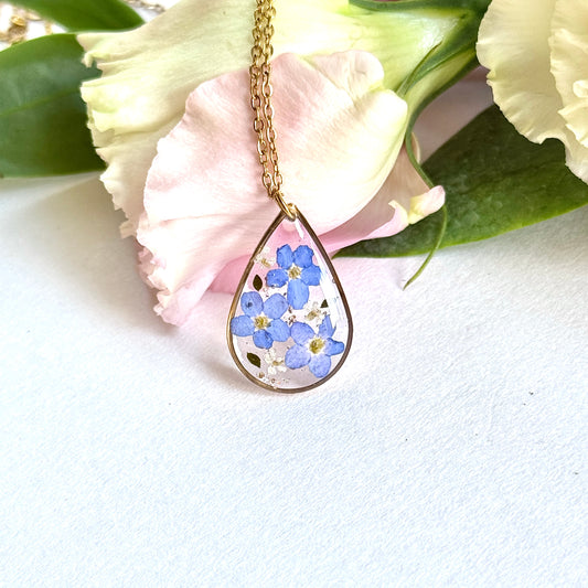 Forget Me Not garden Necklace