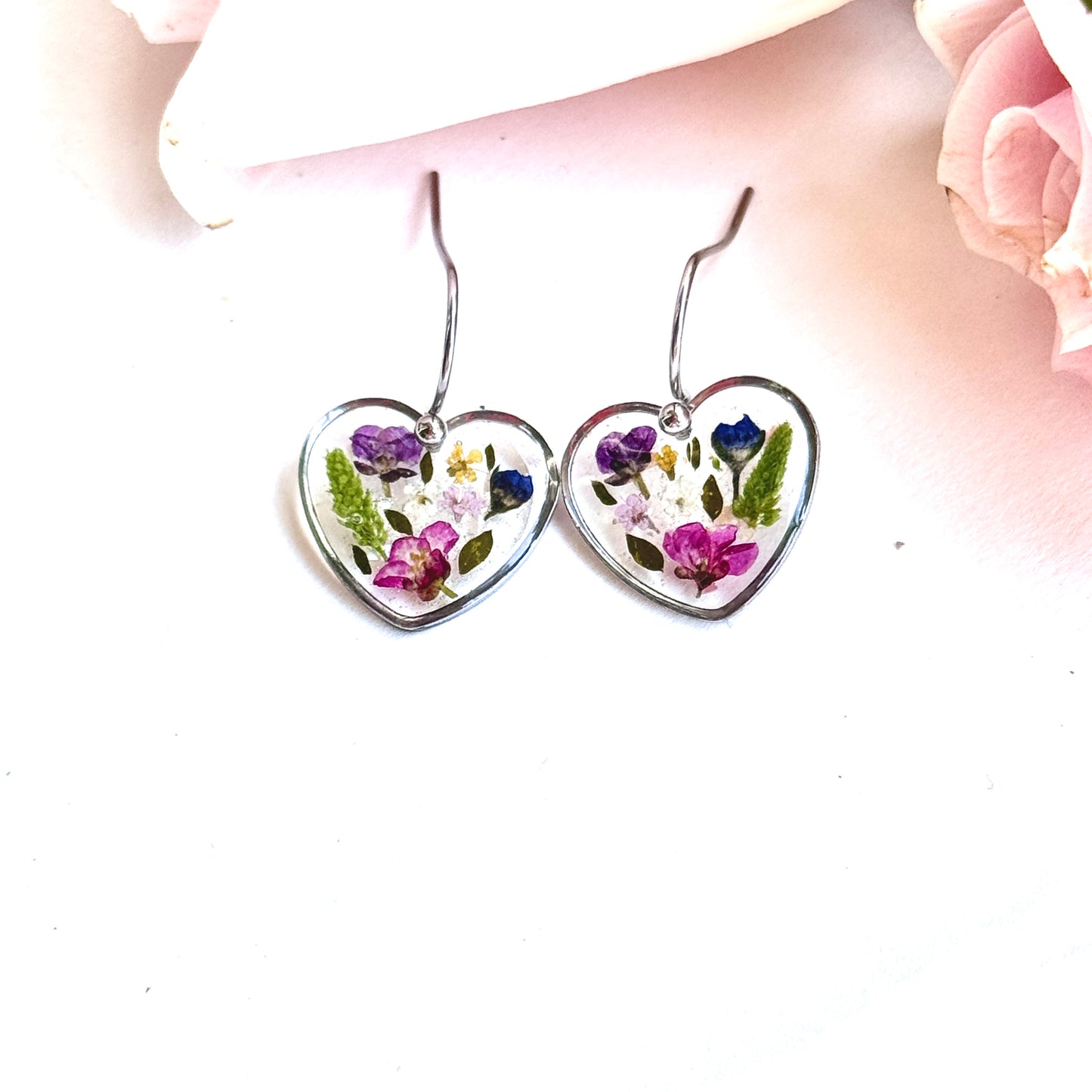 Big Heart Earrings in silver