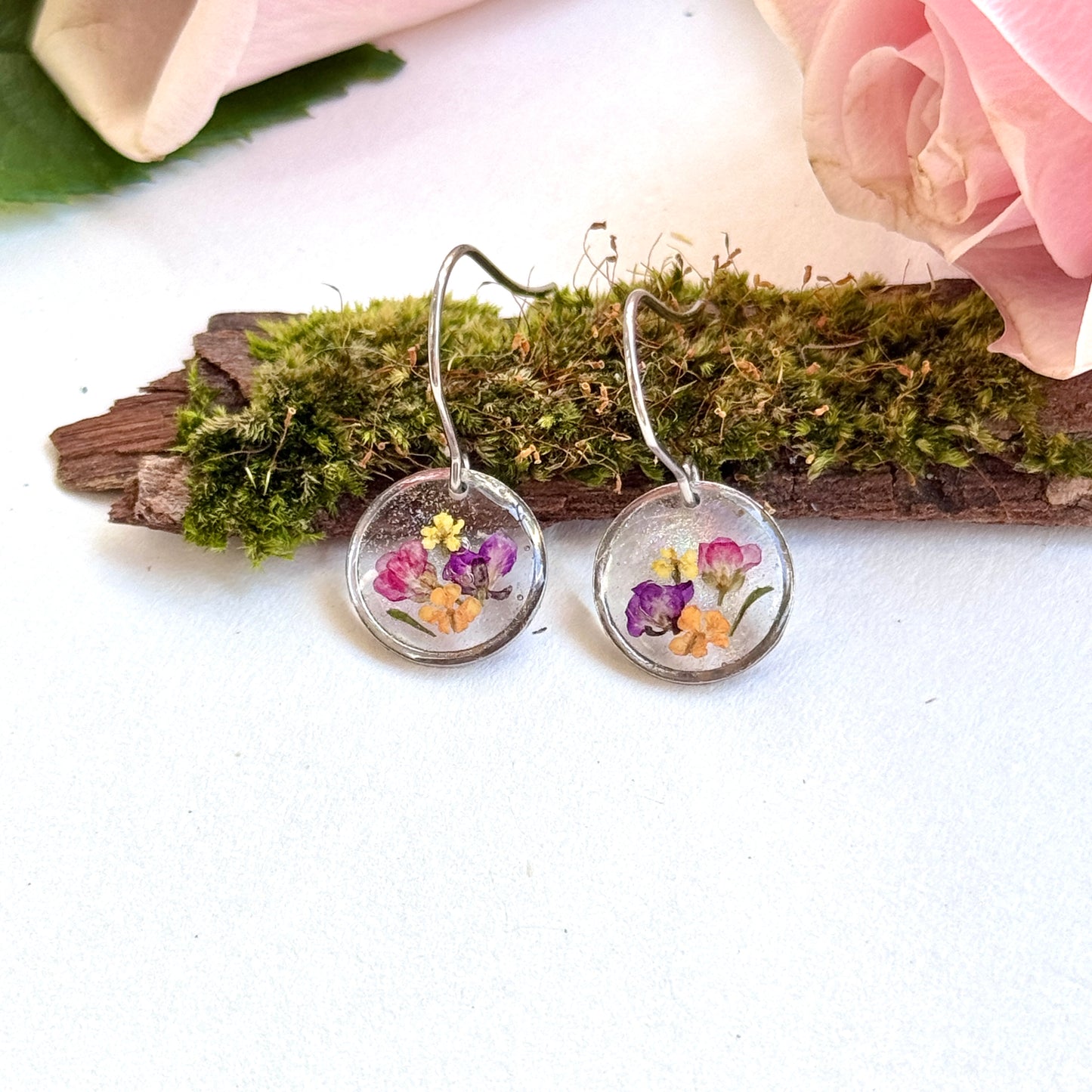 Lobularia Small silver Earrings