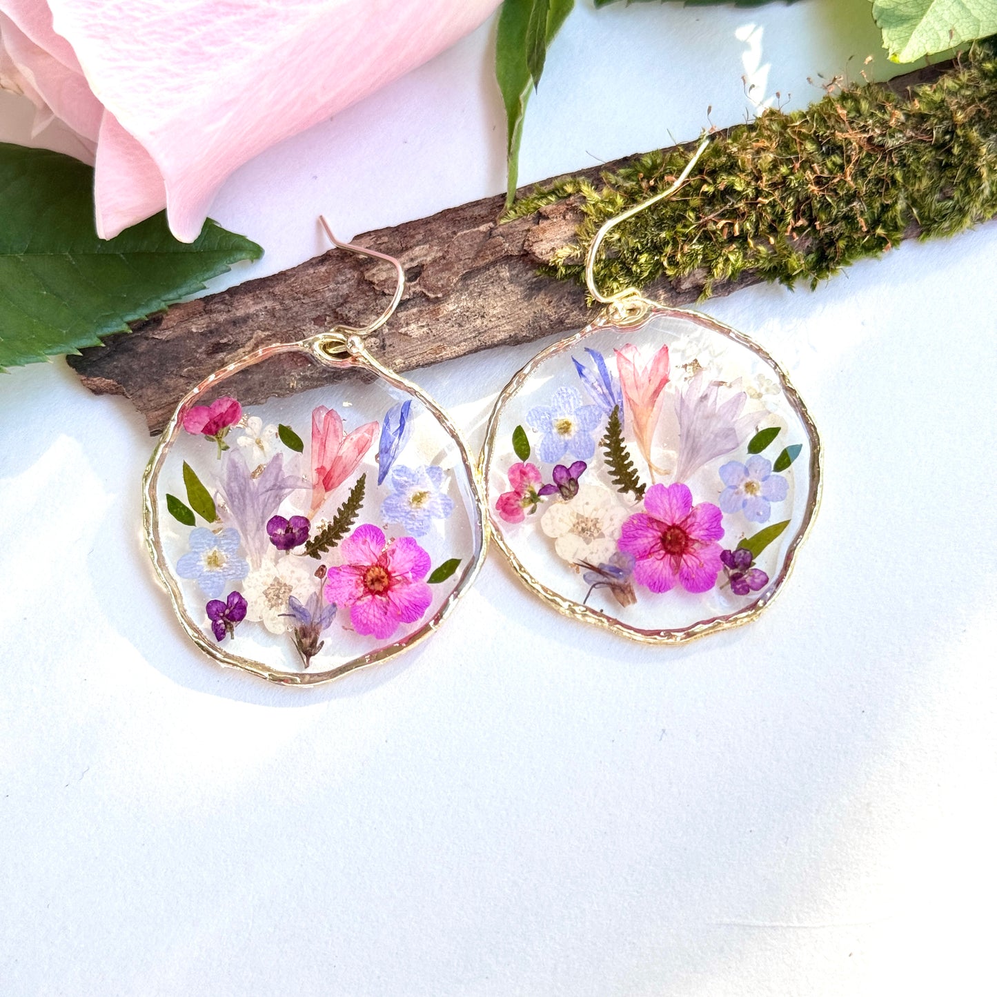 Golden Garden Big Earrings