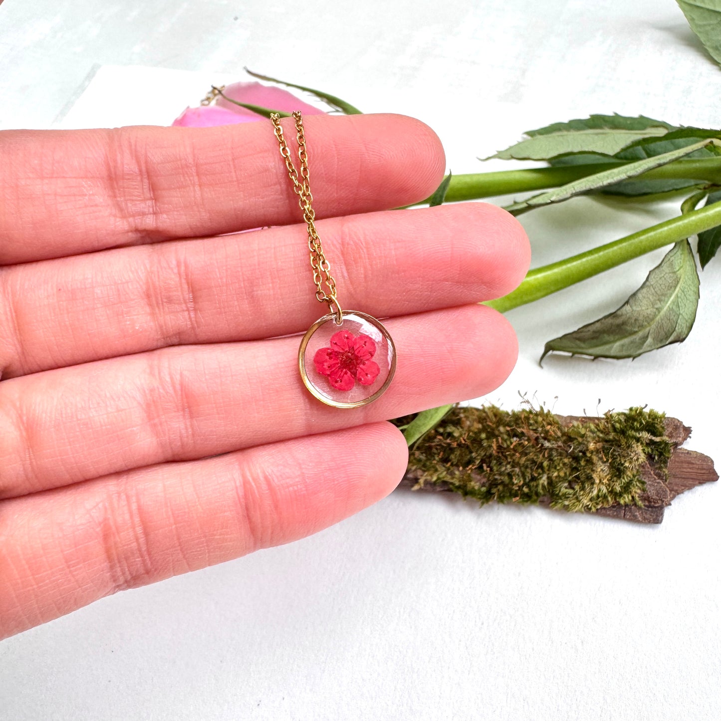 Plum bloosom necklace