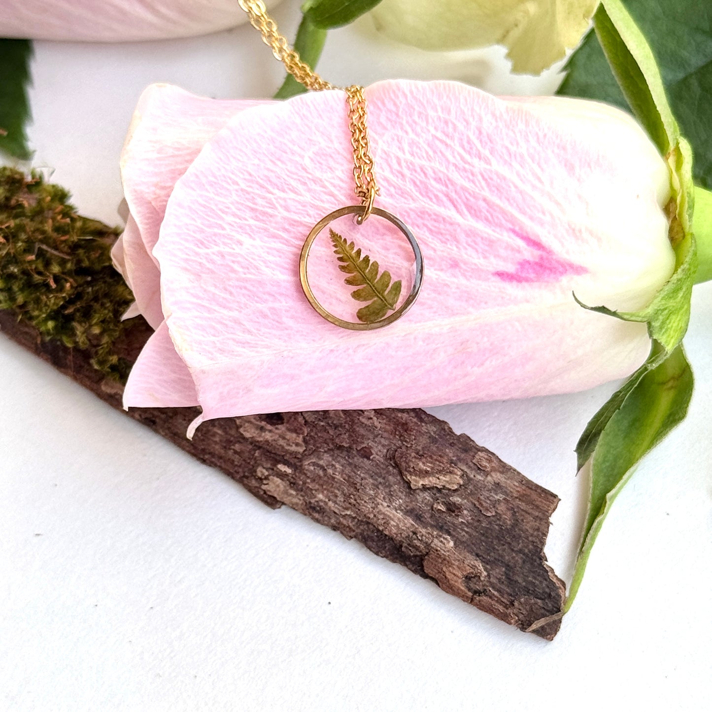Small Gold Fern Necklace