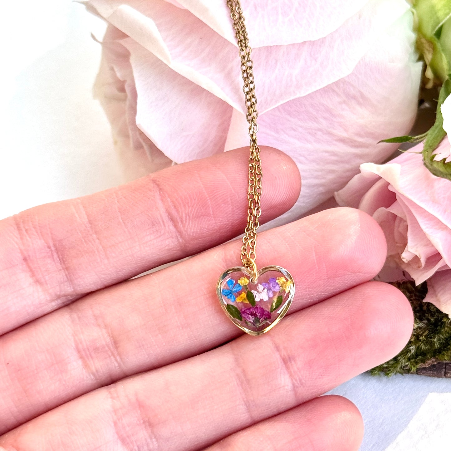 Small Heart Necklace in Gold