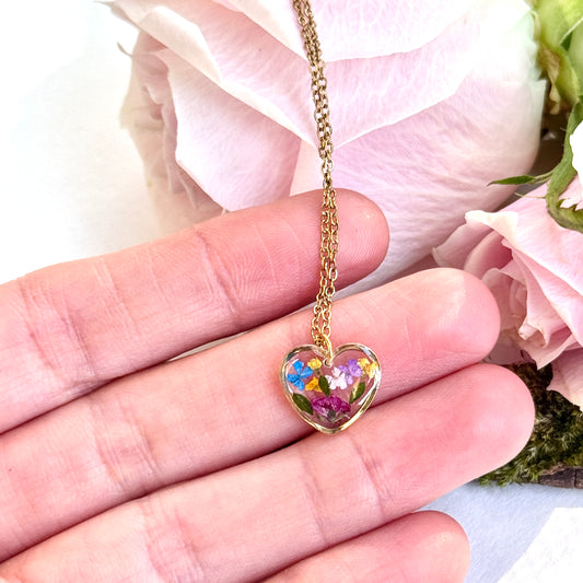 Small Heart Necklace in Gold