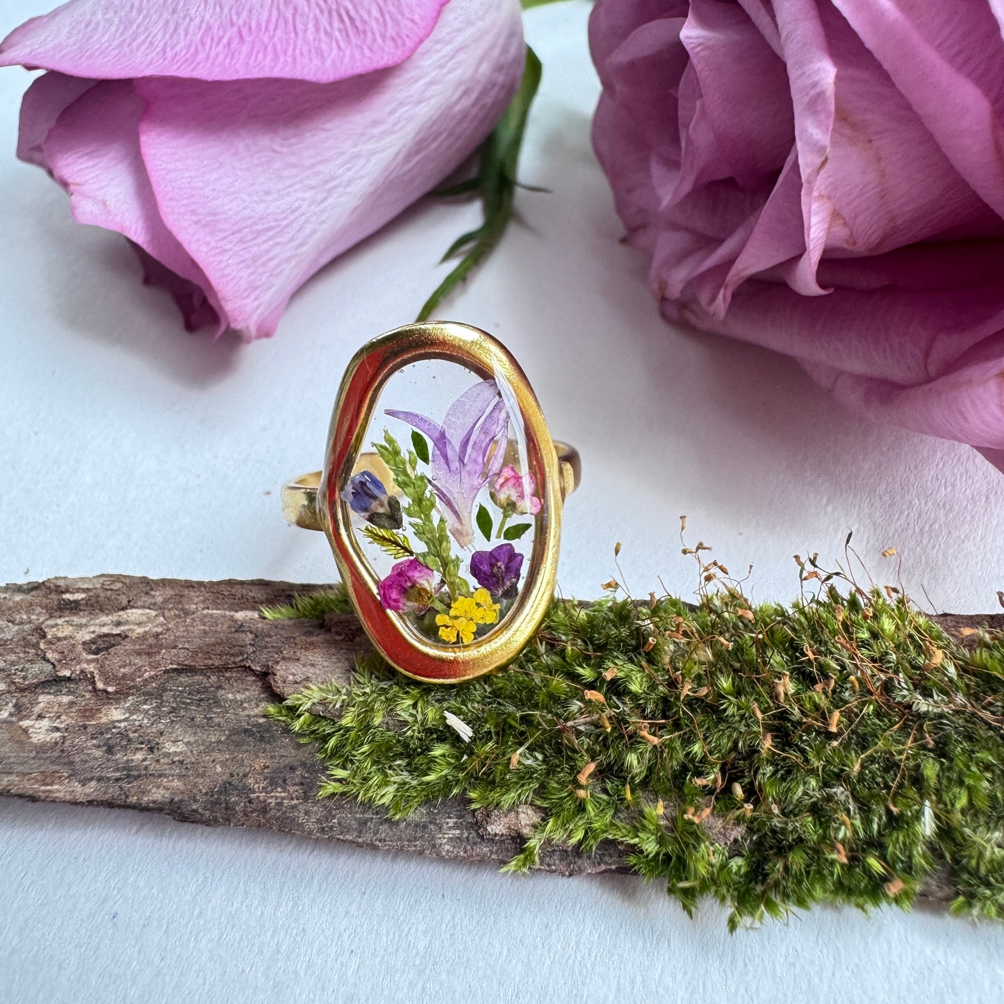 Lilac Cornflower Ring