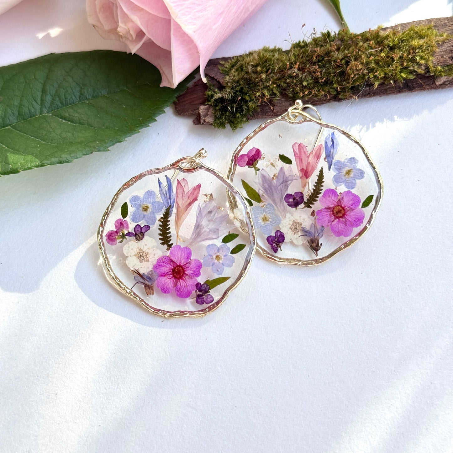 Golden Garden Big Earrings