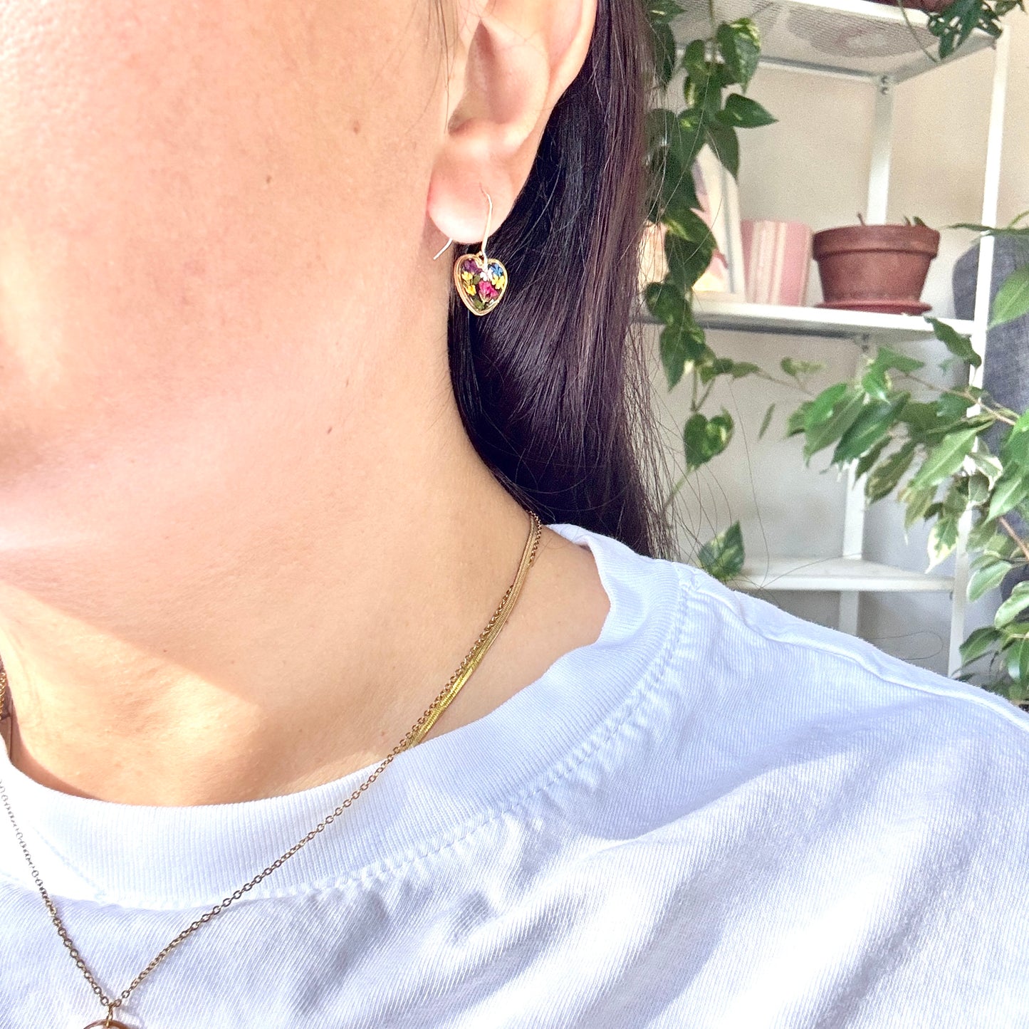 Small Heart Earrings in gold