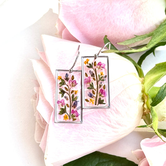 Silver Tree Big Earrings