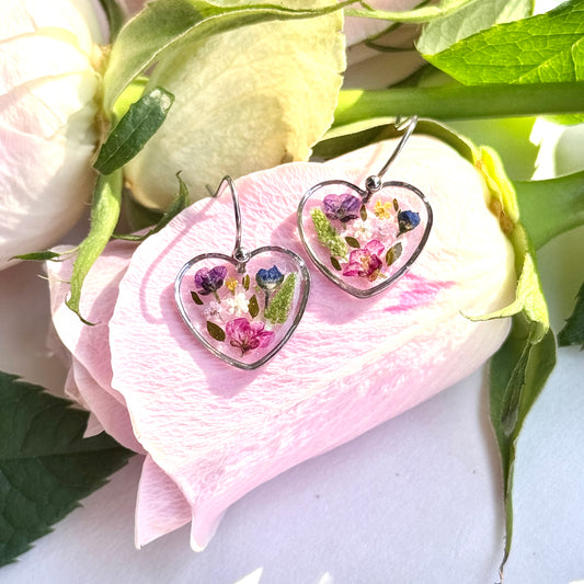 Big Heart Earrings in silver