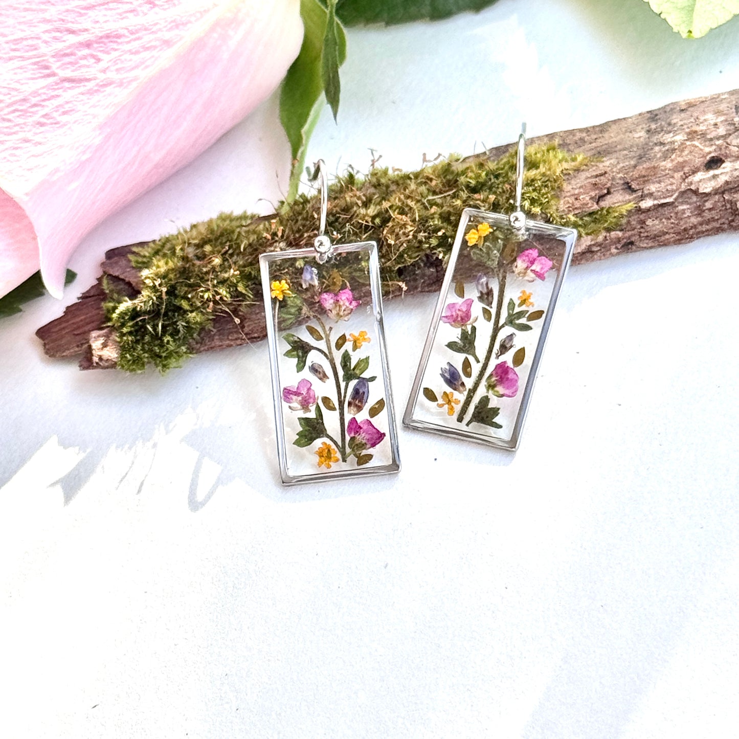 Silver Tree Big Earrings