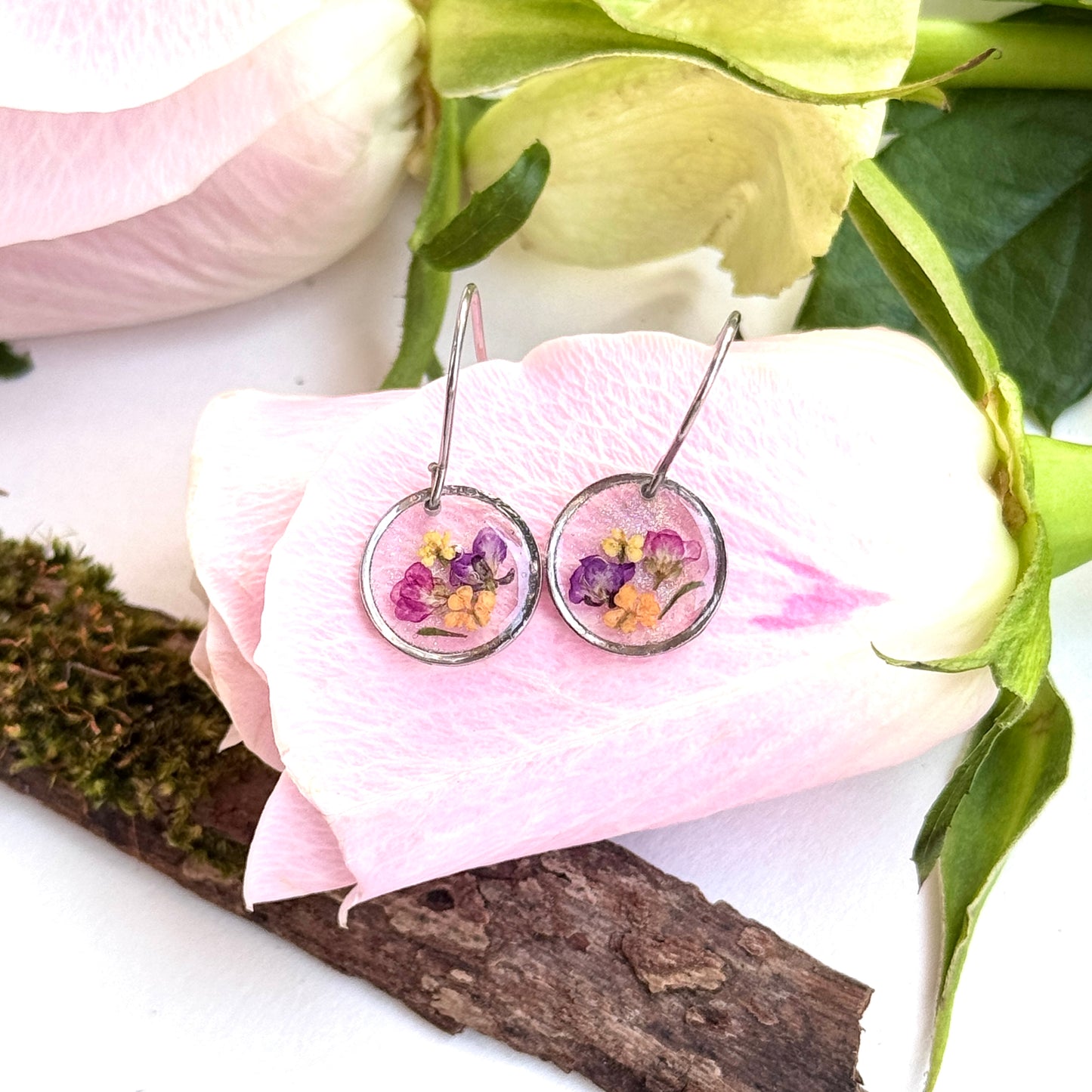 Lobularia Small silver Earrings