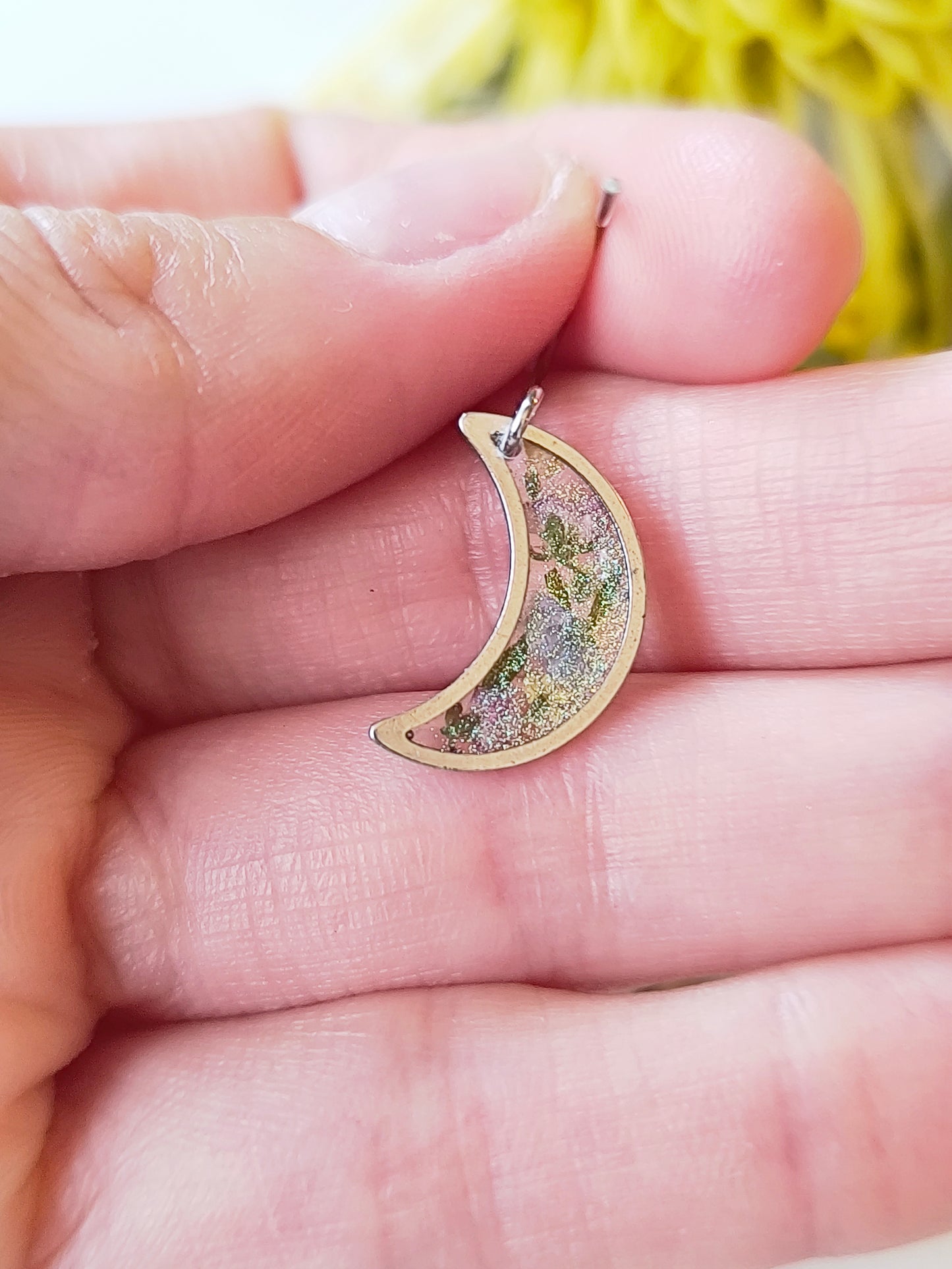 Small Silver Moon Earrings