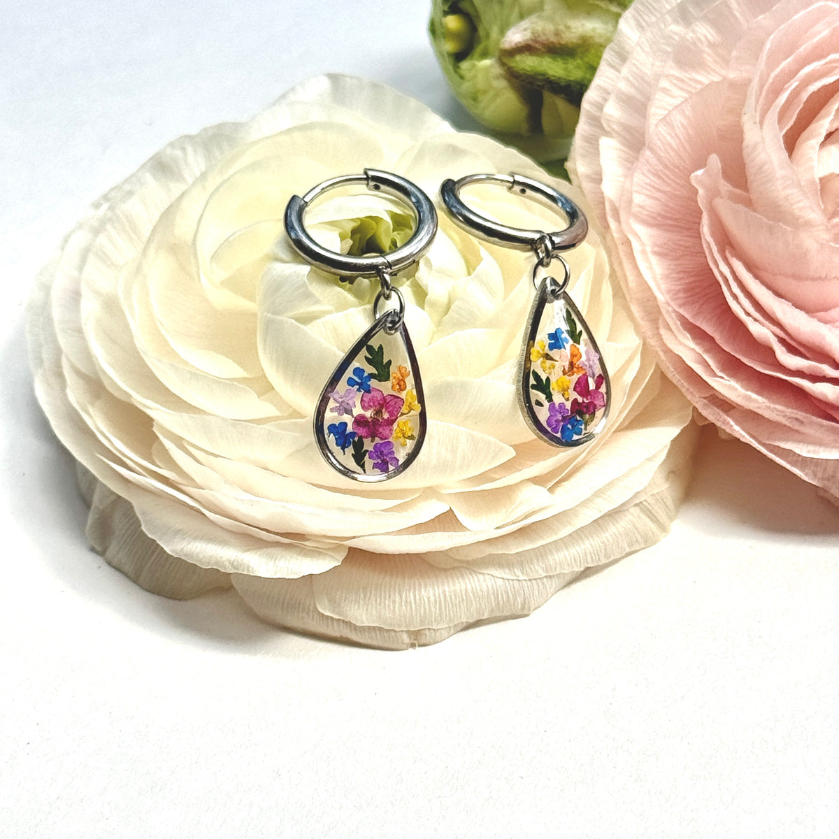 Spring teardrop Cuff Earrings