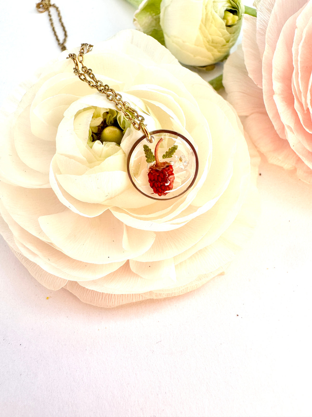 Tiny Strawberry Necklace