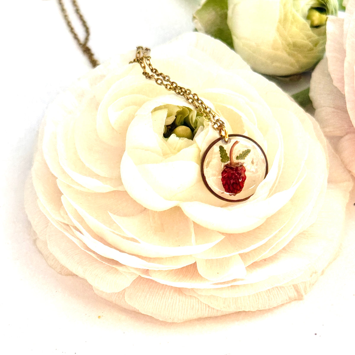 Tiny Strawberry Necklace