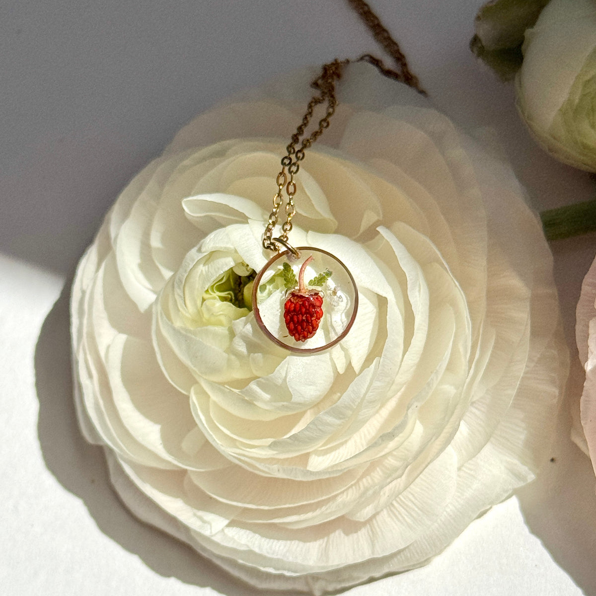 Tiny Strawberry Necklace