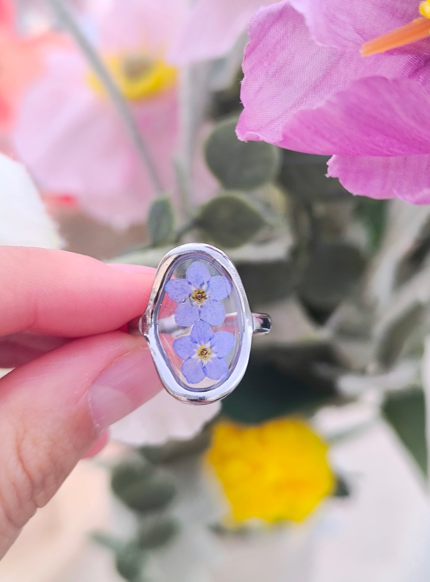 Silver Forget me not Ring