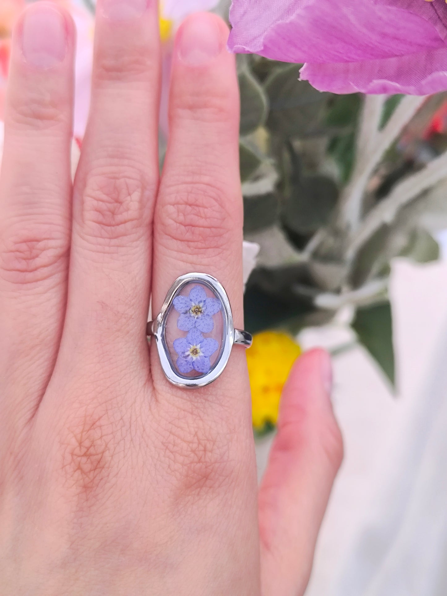 Silver Forget me not Ring