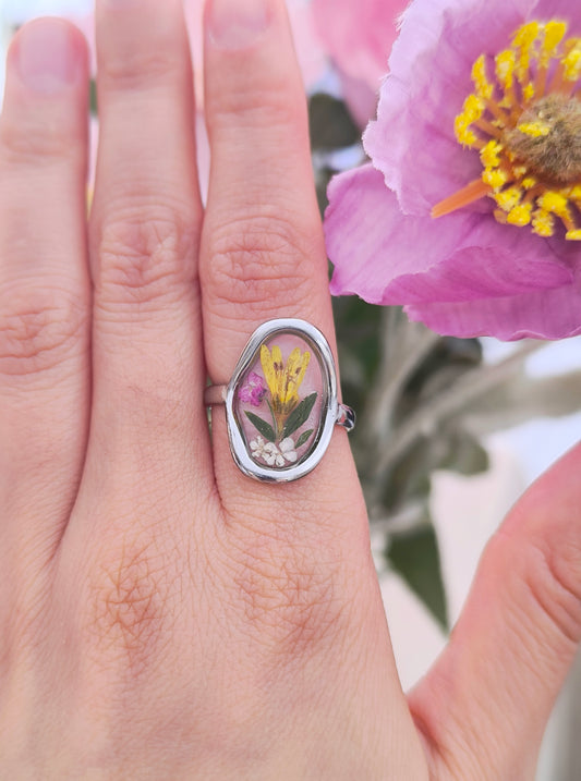 Lysimachia flower Ring