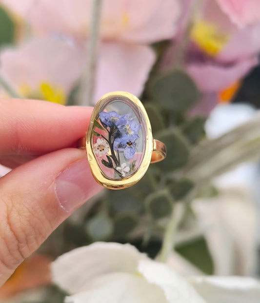 Gold Forget me not Ring